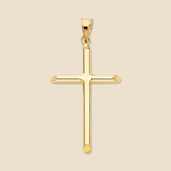 Tehrani Jewelry Jewelry - Cross charm | 14k Real Gold Pendant | perfect gift | Cross pendant |